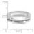 14k White Gold 6mm Heavyweight Comfort Fit Brushed Satin/Polished Milgrain Grooved Edge Wedding Band Size 12 - WB-37EF0B36-2640