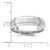 14k White Gold 6mm Lightweight Comfort Fit Brushed Satin Fancy Wedding Band Size 8.5