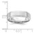 14k White Gold 6mm Lightweight Comfort Fit Brushed Satin/Polished Stepped Edge Wedding Band Size 7