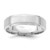 14k White Gold 6mm Lightweight Comfort Fit Brushed Satin/Polished Stepped Edge Wedding Band Size 9