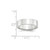 14k White Gold 6mm Lightweight Flat Wedding Band Size 8.5