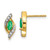 14k 1/15Ct Diamond and Emerald Earrings