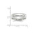 14k White Gold 6mm Milgrain Half Round Comfort Fit Wedding Band Size 9.5