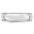 14k White Gold 6mm Milgrain Half Round Wedding Band Size 12
