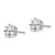 14k White Gold 6mm Princess Cut Cubic Zirconia Earrings