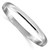 14k White Gold 6mm Solid Polished Half-Round Slip-On Round Bangle Bracelet