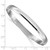14k White Gold 6mm Solid Polished Half-Round Slip-On Round Bangle Bracelet