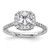 14k 1/2 carat Lab Grown Diamond VS/SI+ G+ 1 1/2 carat Cushion Center Semi Mount Halo Engagement Ring