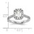 14k 1/2 carat Lab Grown Diamond VS/SI+ G+ 1 carat Emerald Center Semi Mount Halo Engagement Ring