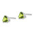 14k White Gold 6mm Trillion Peridot Earrings