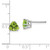 14k White Gold 6mm Trillion Peridot Earrings