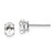 14k White Gold 6x4 Oval April/White Topaz Post Earrings