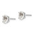 14k White Gold 6x4 Oval April/White Topaz Post Earrings