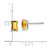14k White Gold 6x4mm Emerald Cut Citrine Earrings