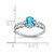14k White Gold 6x4mm Oval Blue Topaz AA Diamond ring - X9-6A9C8E57-5124