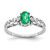 14k White Gold 6x4mm Oval Emerald AA Diamond ring - X9-D5D35A06-4130