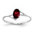 14k White Gold 6x4mm Oval Garnet ring - Y4-5A4347B9-2658