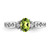 14k White Gold 6x4mm Oval Peridot AA Diamond ring - X9-F66A60C0-8702