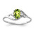 14k White Gold 6x4mm Oval Peridot AA Diamond ring - Y2-A2254ADE-1123