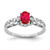 14k White Gold 6x4mm Oval Ruby AA Diamond ring - X9-73BB5EC3-9442