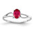 14k White Gold 6x4mm Oval Ruby ring - Y4-72631A64-5891