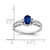 14k White Gold 6x4mm Oval Sapphire AA Diamond ring - X9-C5B823CC-3307