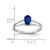 14k White Gold 6x4mm Oval Sapphire ring - Y2-4B201C30-1707