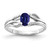 14k White Gold 6x4mm Oval Sapphire ring - Y2-E7B5F58E-6293
