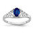 14k White Gold 6x4mm Oval Sapphire ring - Y4-C9C32A3F-4833