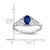 14k White Gold 6x4mm Oval Sapphire ring - Y4-C9C32A3F-4833