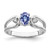 14k White Gold 6x4mm Oval Tanzanite AA Diamond ring - Y2-CBB89831-8367
