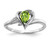 14k White Gold 6x4mm Pear Peridot AA Diamond ring - Y4-D94911B1-8221