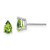 14k White Gold 6x4mm Pear Peridot Earrings