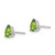 14k White Gold 6x4mm Pear Peridot Earrings