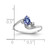 14k White Gold 6x4mm Pear Tanzanite AA Diamond ring