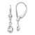 14k White Gold 6x4mm White Topaz/April Earrings