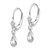 14k White Gold 6x4mm White Topaz/April Earrings