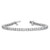 14k White Gold 7 carat Lab Grown Diamond VS/SI+ G+ Complete Princess and Round Tennis Bracelet