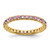 14k 1/2 carat Lab Grown Diamond VS/SI+ G+ and Lab Created Pink Sapphire Size 7.5 Eternity Band