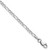 14K White Gold 7 inch 2.25mm Flat Figaro with Lobster Clasp Bracelet