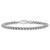14K White Gold 7 inch 3.6mm Semi-Solid Round Box with Lobster Clasp Bracelet