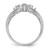 14k White Gold 7 Stone Family Ring Mounting