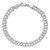 14k White Gold 7.5mm Solid Double Link 7 inch Charm Bracelet
