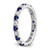 14k White Gold 7/8 carat Lab Grown Diamond VS/SI+ G+ and Lab Created Blue Sapphire Size 8.5 Eternity Band