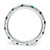14k White Gold 7/8 carat Lab Grown Diamond VS/SI+ G+ and Lab Created Emerald Size 8 Eternity Band