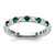 14k White Gold 7/8 carat Lab Grown Diamond VS/SI+ G+ and Lab Created Emerald Size 9 Eternity Band