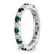14k White Gold 7/8 carat Lab Grown Diamond VS/SI+ G+ and Lab Created Emerald Size 9 Eternity Band