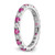 14k White Gold 7/8 carat Lab Grown Diamond VS/SI+ G+ and Lab Created Pink Sapphire Comp Eternity Bandd