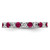 14k White Gold 7/8 carat Lab Grown Diamond VS/SI+ G+ and Lab Created Ruby Size 8 Eternity Band