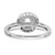14k White Gold 7/8 carat Lab Grown Diamond VS/SI+ G+ Complete Double Halo Engagement Ring
